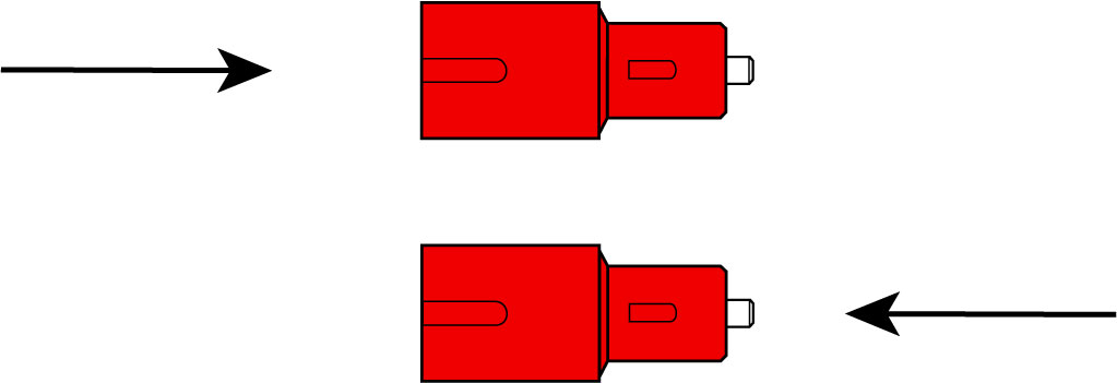 riflettore ottico bidirezionale